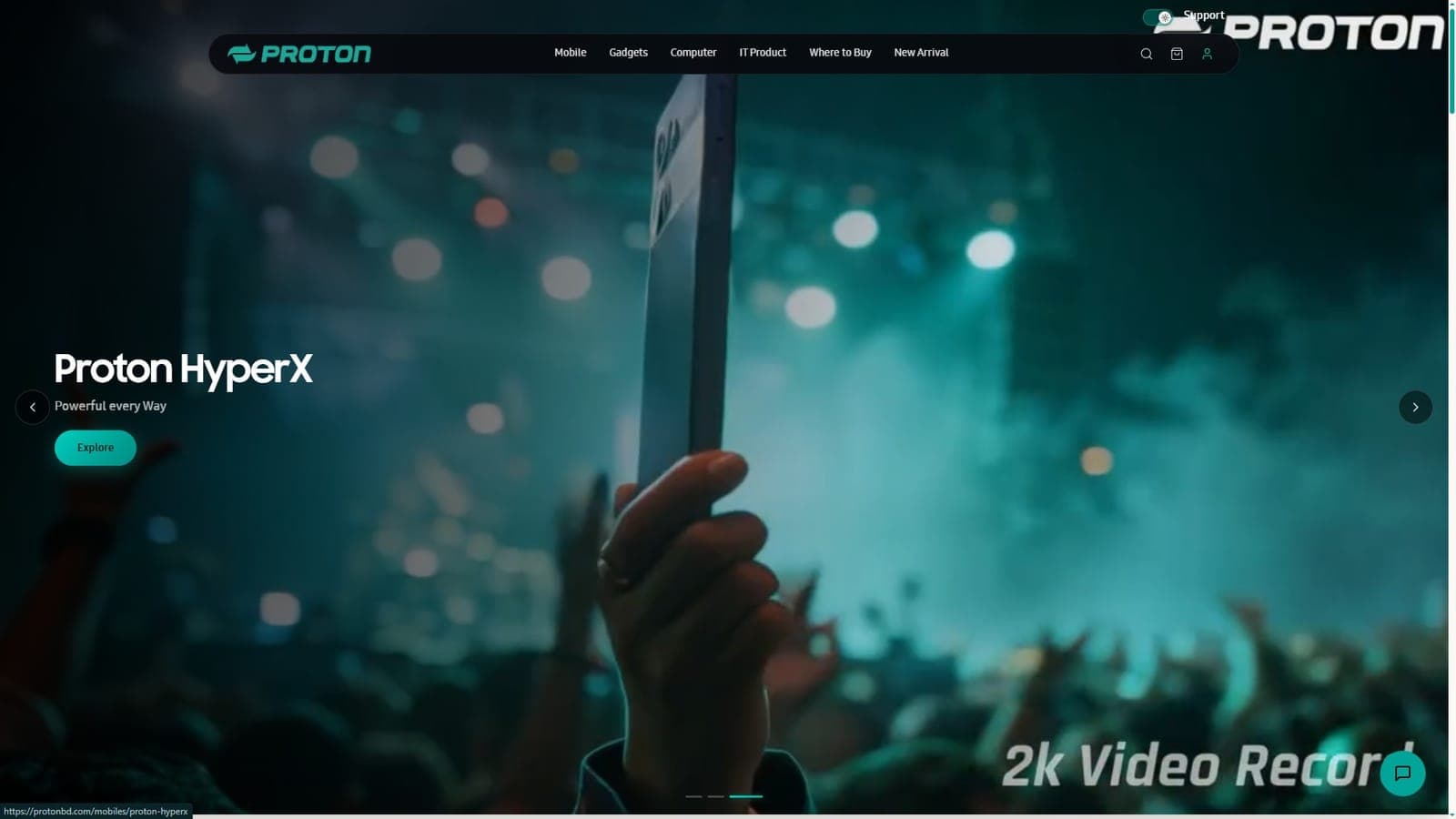 Proton BD website, home page