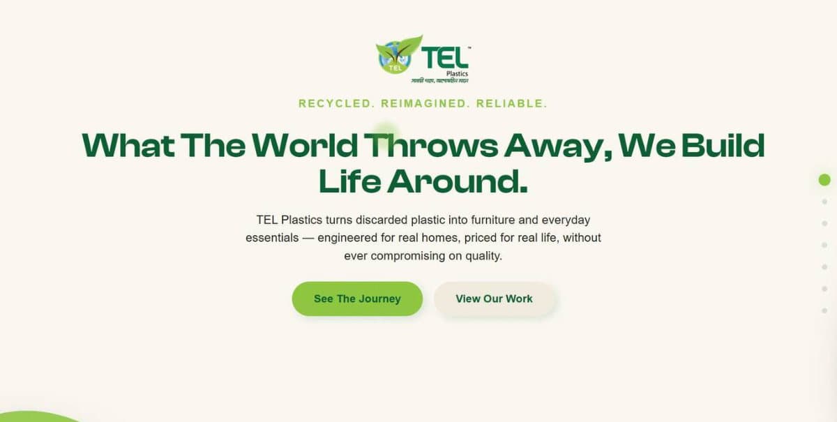 Tel Plastics website, home page